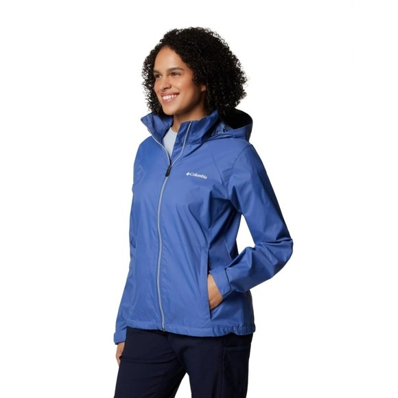 Columbia Women's Waterproof Hooded Jacket Blue Medium Lightweight Switchback III - Picture 10 of 11